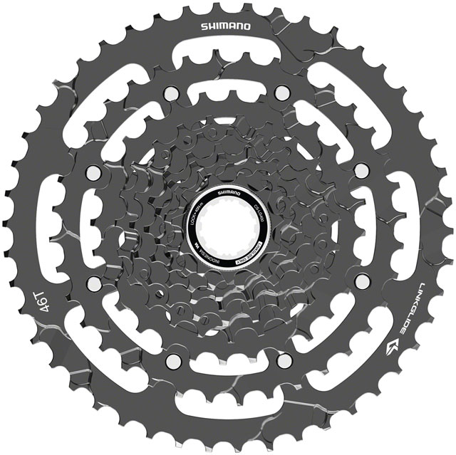 Shimano CUES  CS-LG400-9 Cassette - 9-Speed, 11-46t, LINKGLIDE, Black