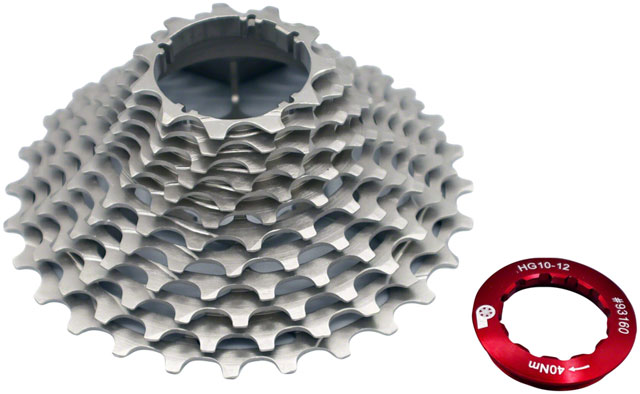 Prestacycle UniBlock PRO Cassette - 12-Speed Shimano, For HG 12 Freehub, 11-32, Silver