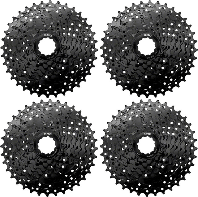 KMC REACT Cassette - 9-Speed, 11-36t, HG Driver Compatible, Black, 4 pk.