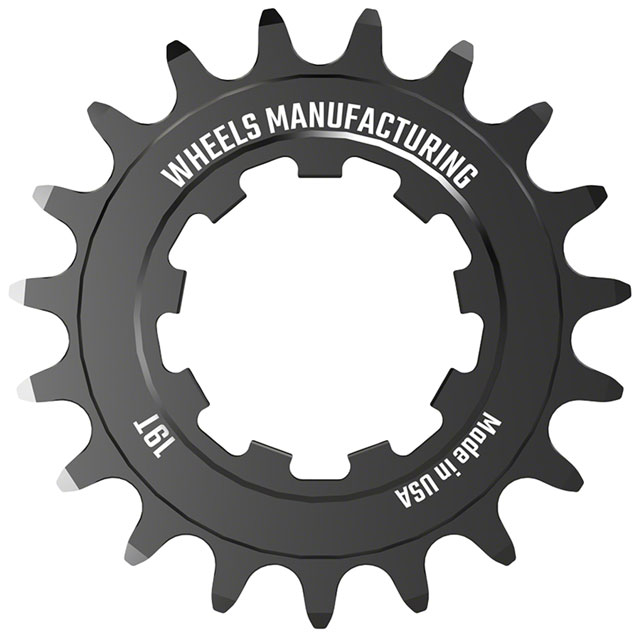 Wheels Manufacturing SOLO-SPEED Cog - 19t, Fits SOLO-SPLINE and SOLO-XD kits, Black