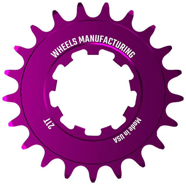 Wheels Manufacturing SOLO-SPEED Cog - 21t, Fits SOLO-SPLINE and SOLO-XD kits, Purple