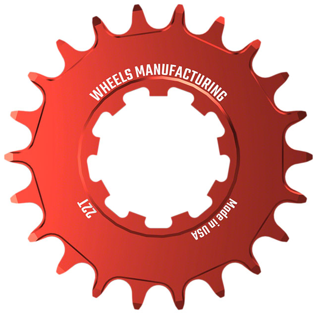 Wheels Manufacturing SOLO-SPEED Cog - 22t, Fits SOLO-SPLINE and SOLO-XD kits, Red
