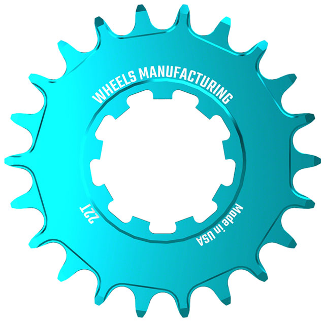 Wheels Manufacturing SOLO-SPEED Cog - 22t, Fits SOLO-SPLINE and SOLO-XD kits, Teal