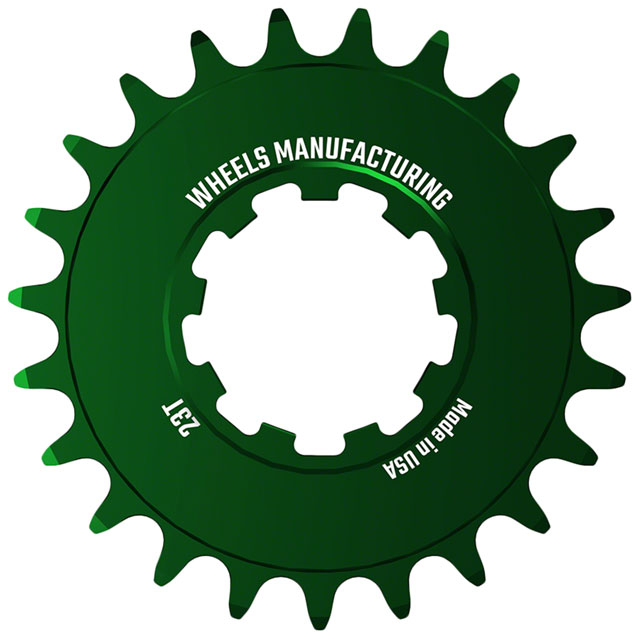 Wheels Manufacturing SOLO-SPEED Cog - 23t, Fits SOLO-SPLINE and SOLO-XD kits, Green