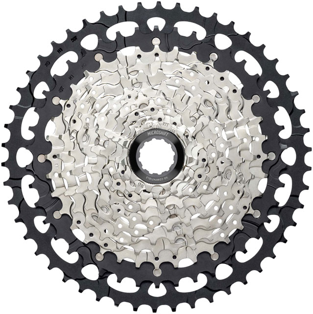 microSHIFT Advent MX G-Series Cassette - 11-Speed, 11-50t, Aluminum Spider, Silver/Black, For XD Driver
