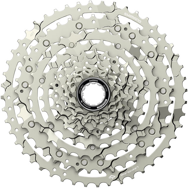 Shimano CUES CS-LG400-10 Cassette - 10-Speed, 11-48t, LINKGLIDE, Silver