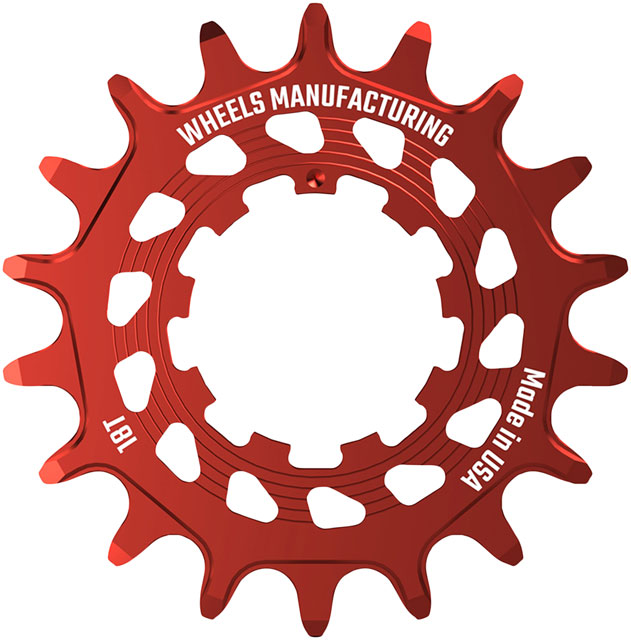 Wheels Manufacturing SOLO HG Cog - 18t, Fits SOLO-HG Kits, Red