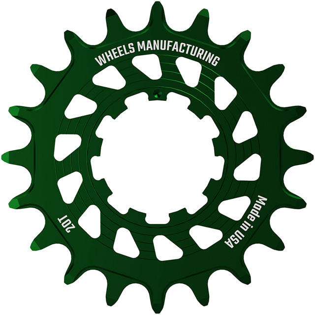 Wheels Manufacturing SOLO HG Cog - 20t, Fits SOLO-HG Kits, Green