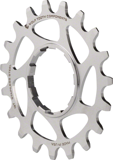 Wolf Tooth Single Speed Stainless Steel Cog - 19t, Compatible with 3/32" Chains