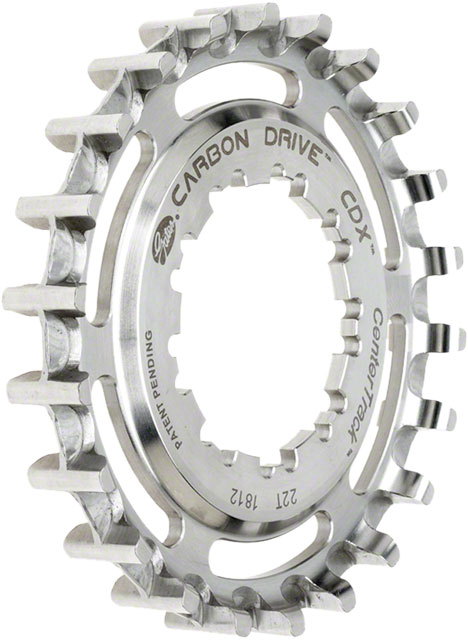 Gates Carbon Drive CDX CenterTrack Fin Line Freehub Rear Sprocket - 24t ,Shimano 9-Spline, Fin Tooth, Silver