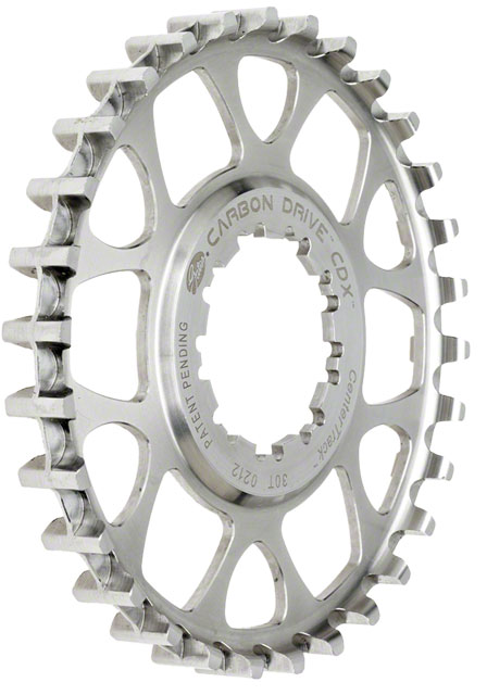Gates Carbon Drive CDX CenterTrack Freehub 9-Spline Rear Sprocket - 28t, Shimano 9-Spline, Silver