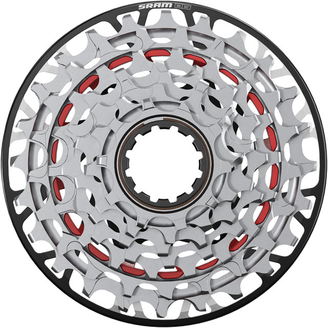 SRAM XX Downhill XS-797 T-Type Cassette - 7-Speed, 10-24t, For XD Slim Driver, Silver