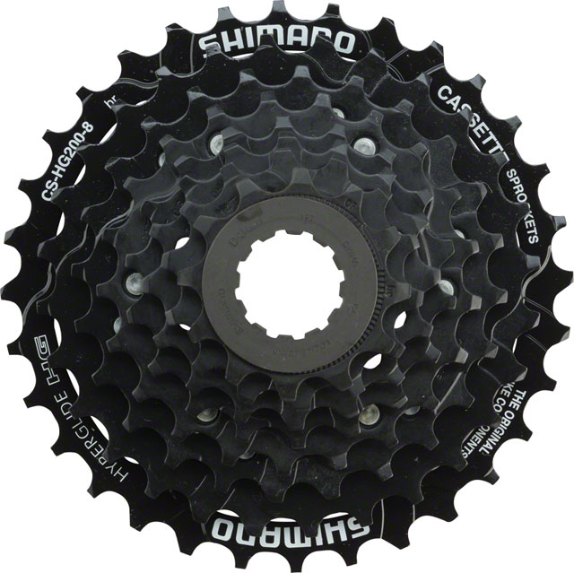 Shimano Tourney CS-HG200 Cassette - 8 Speed, 12-32t, Black