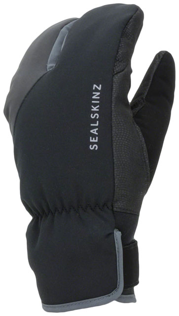 SealSkinz Barwick Xtreme Split Finger Gloves - Black/Gray, Full Finger, Large