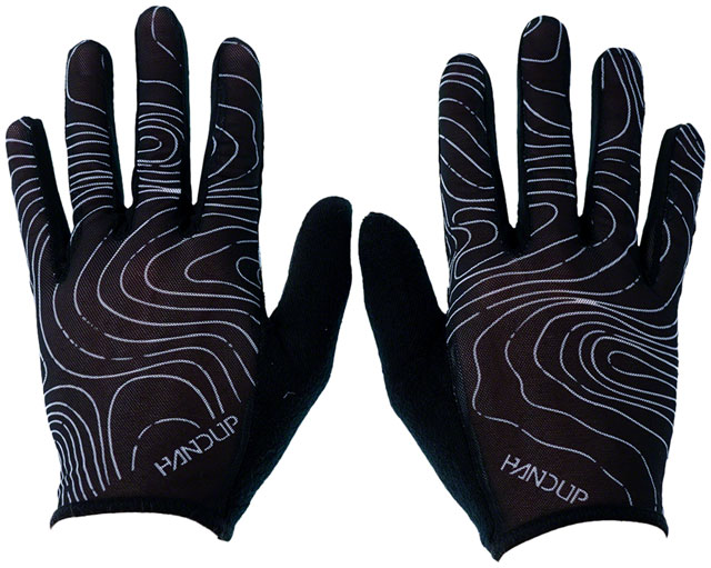 Handup Vented Gloves - Topo Map Black, Medium