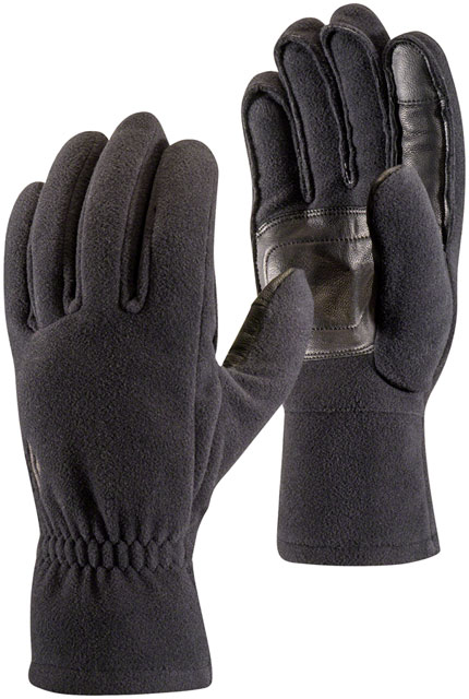 Black Diamond MidWeight Windbloc Fleece Gloves - Black, Full Finger, Large