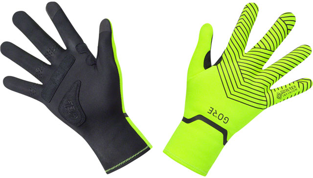 Gorewear C3 Gore Tex Infinium Stretch Mid Gloves - Neon Yellow/Black, Full Finger, Small