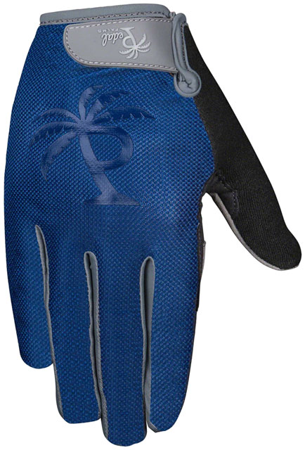 Pedal Palms Navy Gray Glove - Multi-Color, Full Finger, Large