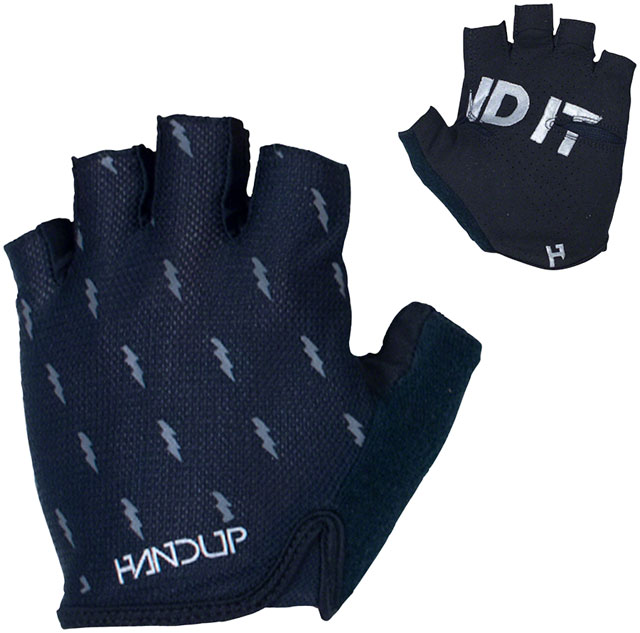 Handup Shorties Glove - Blackout Bolts, Short Finger, Large
