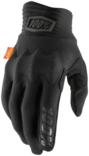 100% Cognito Gloves - Black, Full Finger, Men's, Small