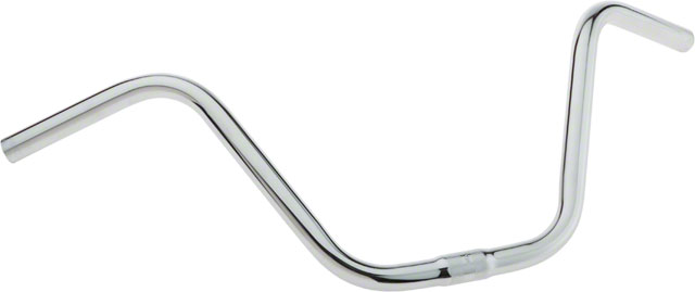 Wald 870 Hi-Rise Steel Handlebar: 24" Wide, 9" Rise, 1" Clamp, Chrome