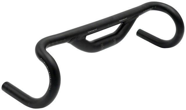 Redshift Sports Top Shelf Low Flare Road Drop Handlebar - Aluminum, 31.8mm, 44cm, 50mm Rise, Black