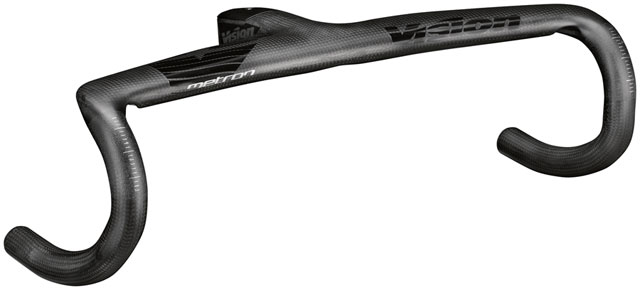 Vision Metron 5D ACR EVO Drop Handlebar, 38cm Width, 80mm Stem Length, -6° Angle, Integrated Carbon Design – Black
