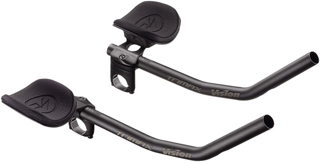 Vision TriMax Alloy Clip-ons, 210–360mm Extension Range, J-Bend Shape, Aero Bar Add-on – Alloy