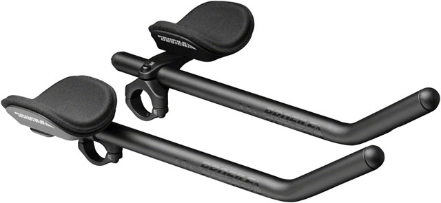 Profile Design Sonic Ergo 35a Shallow Ski-Bend Aluminum Aerobar: Long 400mm Extension, Sonic Bracket, Ergo Armrest, Black