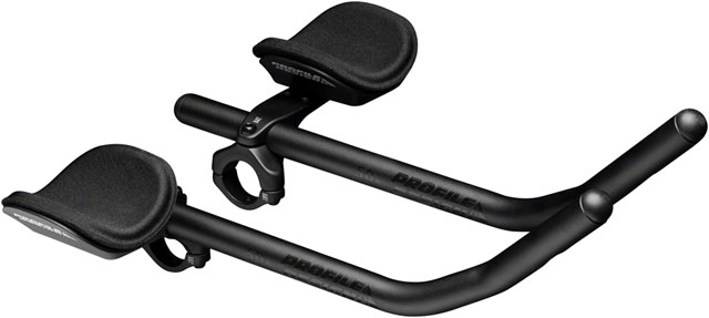 Profile Design Sonic Ergo 50a Double Ski-Bend Aluminum Aerobar: Long 400mm Extension, Sonic Bracket, Ergo Armrest, Black