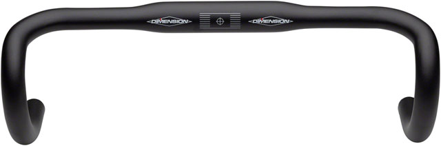 MSW Flat Top Shallow Drop Handlebar - Aluminum, 31.8mm, 40cm,Black