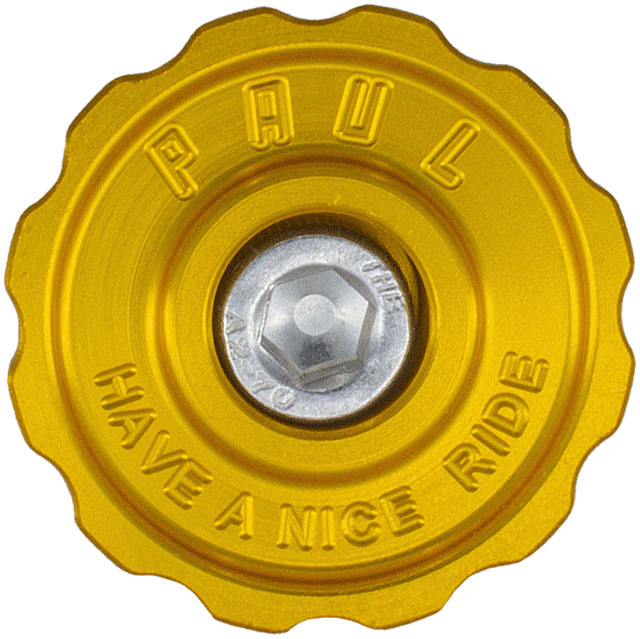 Paul Component Engineering Klamper Headset Top Cap - Aluminum w/Stainless-Steel Bolt, Gold