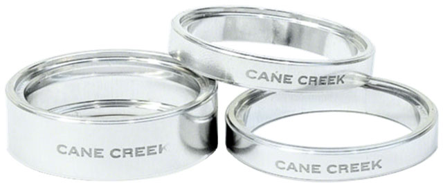 Cane Creek Interlok Chroma Studio Headset Spacer Kit - (1) 10mm, (2) 5mm, Silver