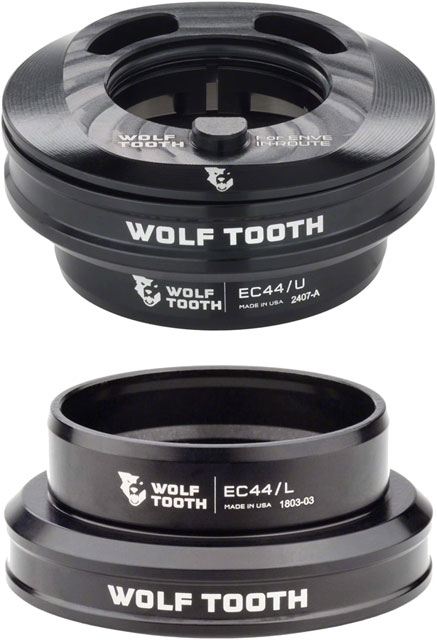 Wolf Tooth Premium Internal Headset - EC44 Upper / EC44 Lower, For Enve In-Route System Only, Black