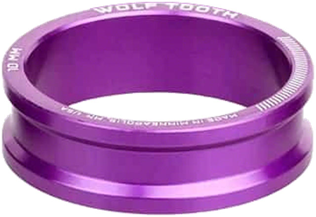 Wolf Tooth Precision Headset Stack Spacer - 10mm, Ultraviolet Purple, 1 pc.
