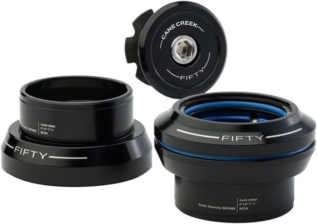 Cane Creek 50 Headset - EC34/28.6 Upper | EC34/30 Lower, Straight, Black