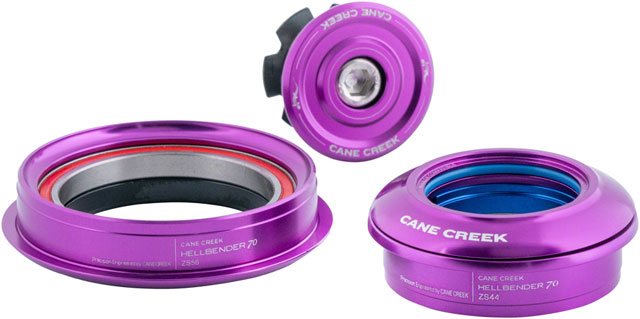 Cane Creek Hellbender 70 Headset - ZS44/28.6/H8 Upper | ZS56/40 Lower, Tapered, Purple