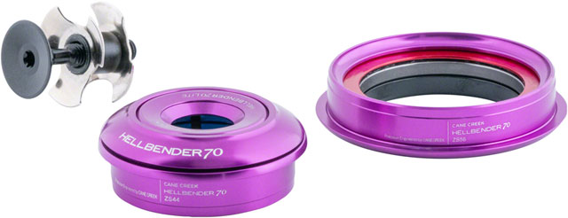 Cane Creek Hellbender 70 Lite Headset - ZS44/28.6/H8 Upper | ZS56/40 Lower, Tapered, Purple