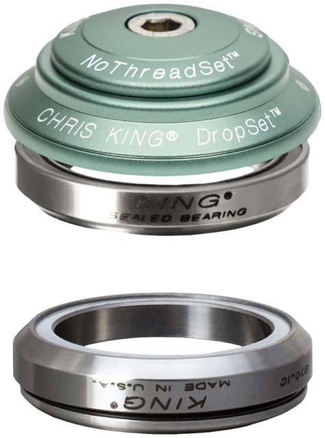 Chris King DropSet 4 Headset - 1-1/8", 42/42mm, 45 Deg, Matte Jade