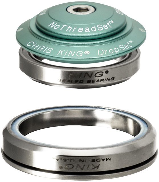 Chris King DropSet 5 Headset - 1-1/8", 42/52mm, 45 Deg, Matte Jade