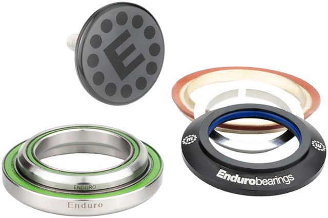 Enduro HDK-0011 Drop-In Headset Kit - IS42/28.6 Upper | IS52/40 Lower, 36x45, Angular Contact Bearings Tapered, Black