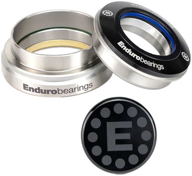 Enduro HDK-0010 Maxhit Zero-Stack/External Cup Headset Kit - ZS44/28.6 Upper | EC44/40 Lower, Angular Contact Bearings, Tapered, Black