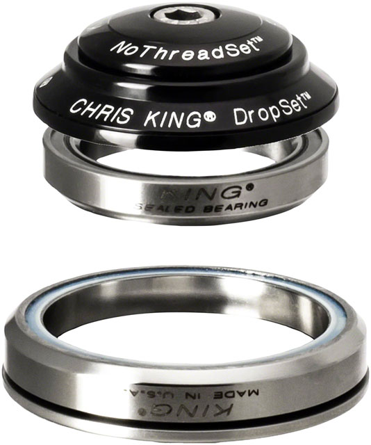 Chris King DropSet 3 Headset - 1-1/8 - 1.5", 41/52mm, 36 Deg, Black
