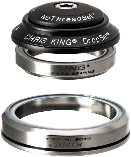 Chris King DropSet 3 Headset - 1-1/8 - 1.5", 41/52mm, 36 Deg, Matte Black