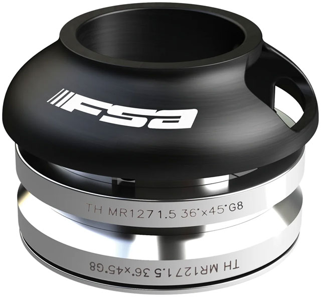 FSA NO.69/SRS Headset, 1-1/8" to 1.5" Tapered, Includes H2055-15mm Spacer and H2630 Bolt – Alloy