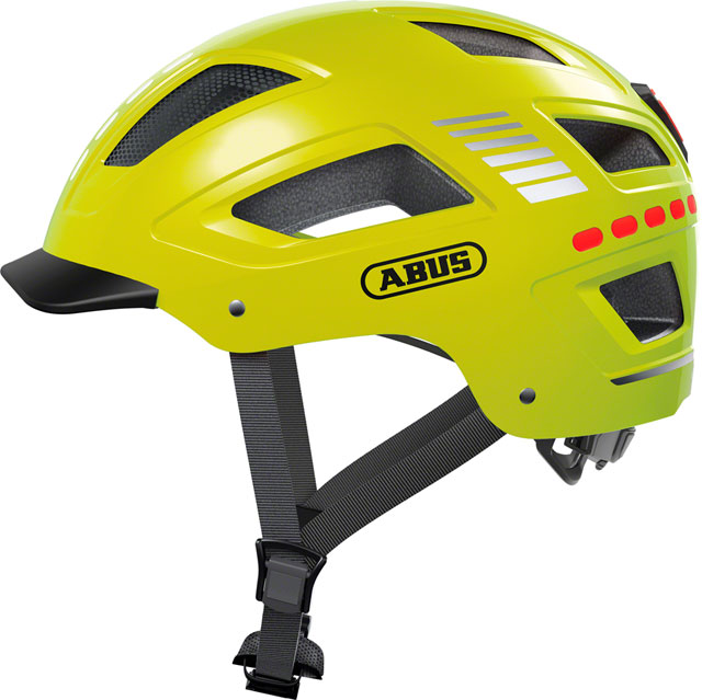Abus Hyban 2.0 LED Helmet - Signal Yellow, Large