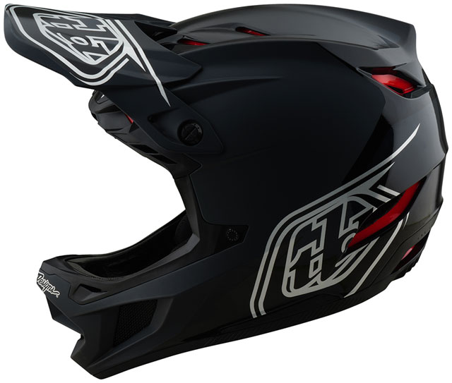 Troy Lee Designs D4 Polyacrylite Helmet – Shadow Black, X-Small