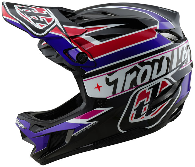 Troy Lee Designs D4 Polyacrylite Helmet – Linear Black, 2X-Large