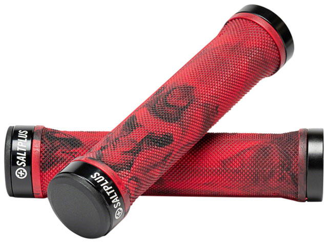 Salt Plus Locked Grips - Red/Black, No Flange