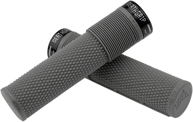 DMR DeathGrip Flangeless Grips - Thick, Lock-On, Gray